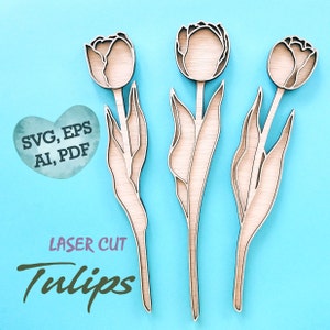 Tulpe svg Laser geschnittene Datei svg
