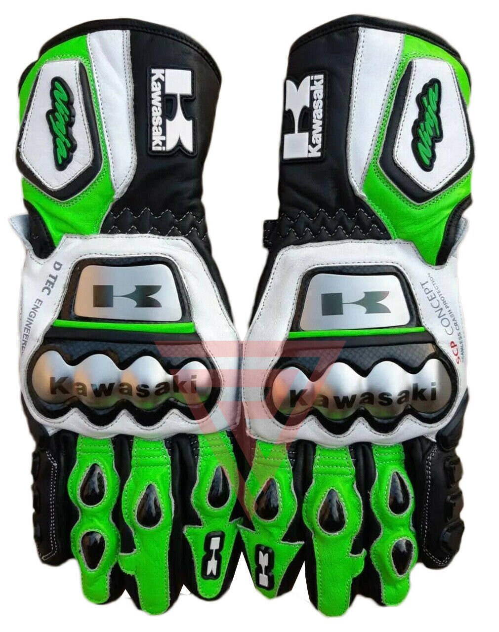 Nieuwe Kawasaki MOTORFIETS MOTORFIETS MOTOGPRacing Lederen Handschoenen Accessoires Handschoenen & wanten Sporthandschoenen 