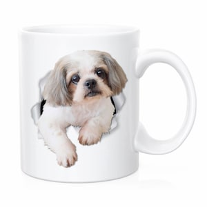 Coffee Mug | Microwave Dishwasher Safe Coffee Tea Mug | Boxer | Shih Tzu
