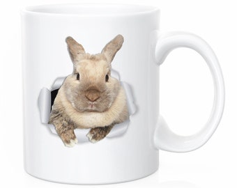 Bunny Rabbit Coffee Mug | Microwave & Dishwasher Safe | Bunny Rabbit