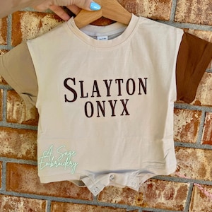 Color block bubble romper / embroidered bubble romper / bubble romper with custom embroidery personalized bubble romper / boys and girls