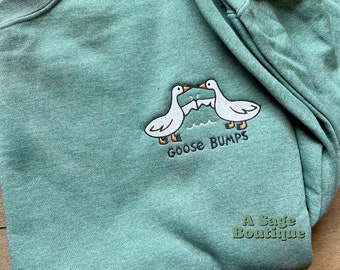 Silly goose on the loose - pocket design - funny quote - trendy t shirt - trending graphic tee - embroidered sweatshirt - goose - fun quote