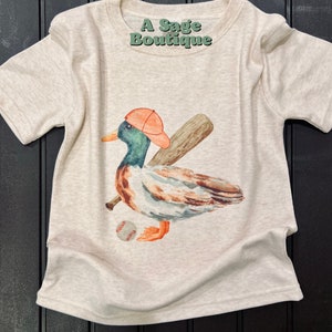 Baseball Mallard Duck - Baseball Cap - Baseball Bat - Kids Baseball - Baseball t shirt
