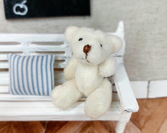 Miniature Teddy Bear | Dollhouse Tiny Plush Toy, 1:12 Scale