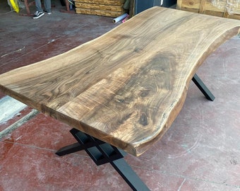 Solid Wood Dining Table - Kitchen Table - Natural Wooden Table - Coffee Table - Rustic Farmhouse Table - Home Office Table - Center Table
