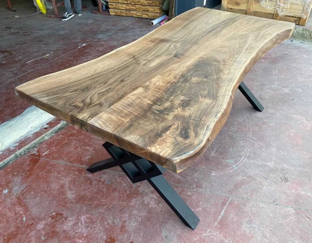 Handmade Solid Wood Dining Table: Rustic Farmhouse Kitchen Table - Etsy