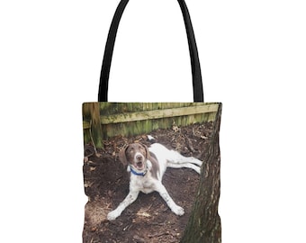 Personalized Pet Photo Tote Bag, Photo Tote Bag, Personalized Beach Bag book bag, Personalized Pet memorial gift, Custom wedding bag Tote
