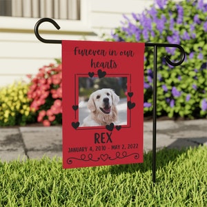 Personalized dog cat pet garden flag, personalized pet dog cat memorial sign, In memory of gift loss of pet sympathy gift, pet memorial gift