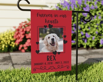 Personalized dog cat pet garden flag, personalized pet dog cat memorial sign, In memory of gift loss of pet sympathy gift, pet memorial gift
