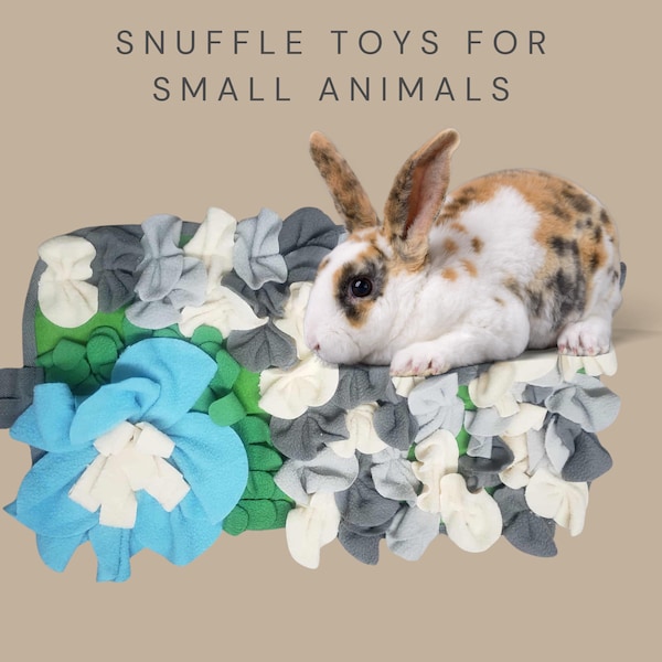 Guinea Pig Rabbit Bunnies Flower Snuffle Mat or Snuffle ball, Dog Guinea pig rabbit cat snuffle mat Foraging Enrichment Nose Work Toy