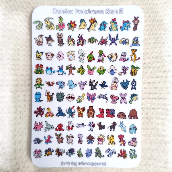 Mini Poké Stickersheet Johto