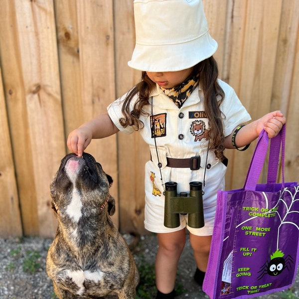 Personalized Safari Short Jumpsuit-Toddler Safari Outfit-Safari Baby Outfit-Halloween Costume-Wild One Safari Birthday Costume-1st Birthday
