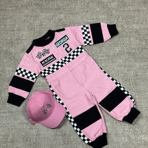Pink Racing Suit Custom Personalized Unisex Racing Suit for Birthday Gift  Photoshoot Props halloween gifts christmas