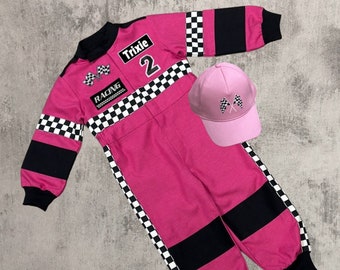 Hot Pink Racing Suit Custom Personalized Unisex Racing Suit for Birthday Gift or Photoshoot Props halloween gifts