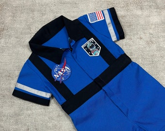 Open Collar Short Sleeves Shorts Astronaut Costume Custom Astronaut Kids Photography Props or Birthday Gift halloween costume thanksgiving