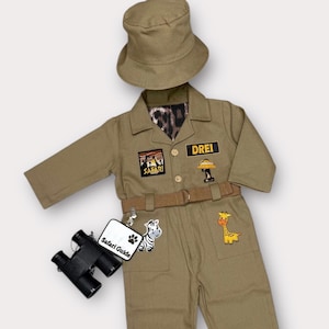 Gepersonaliseerde safari-outfit voor peuter - Wild Safari-verjaardagskostuum - Halloweenkostuum - cadeau babyjongen