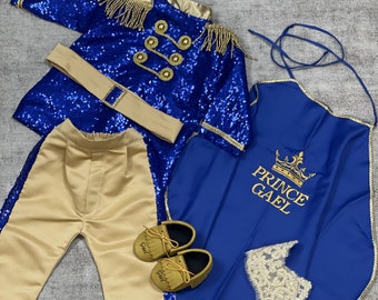 King Costume for Boys King Costume for Toddlers - Majestic Prince Charming Baby Suit  for Photo Props or Birthday Gift Halloween Costume