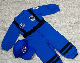 Disfraz de astronauta azul de manga larga - Accesorios de fotografía para niños y regalo de cumpleaños - Destaca este Día de Acción de Gracias con ahorros en venta cibernética