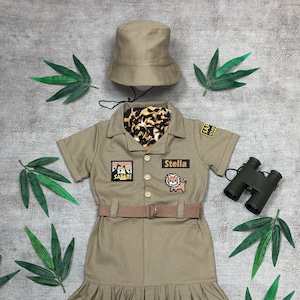 Safari Dress Fancy Safari Costume for Adventurer Girls Safari Guide Safari Explorer Safari Adventure Concept Birthday Halloween christmas image 1