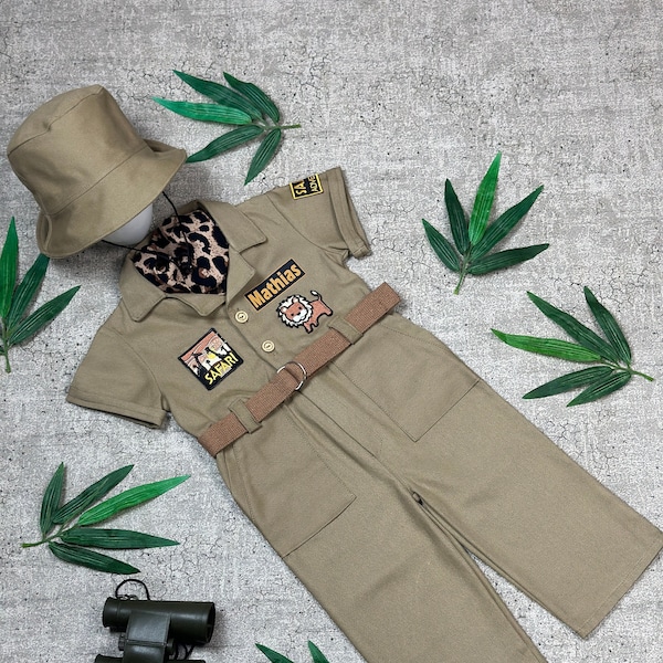 Long Pants Fancy Safari Costume for Adventurer Kids - Safari Guide Safari Explorer Safari Adventure Concept Photo Props halloween gifts