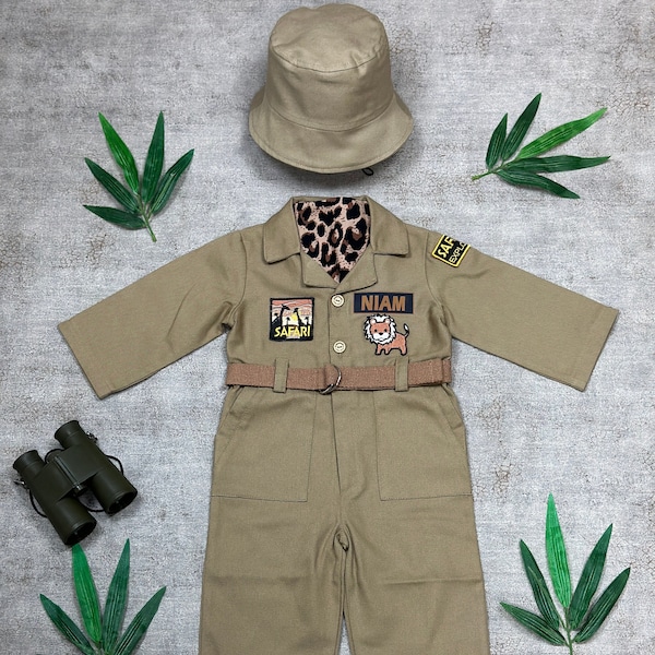 Long Sleeves and Trousers Fancy Safari Costume Adventurer Kids - Safari Guide Safari Explorer Safari Adventure Concept Photo Props