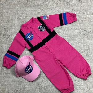 Adorable Pink Astronaut Costume Custom for Astronaut Kids Space Girl Astronaut Suit for Photography Props Birthday Gift Halloween Costume