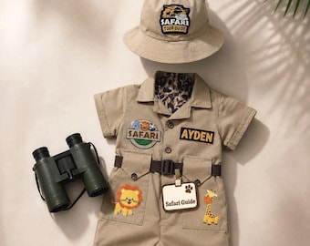 Personalized Safari Outfit for Toddler - Wild One Birthday Costume - Kids Mickey Inspired Safari Suit