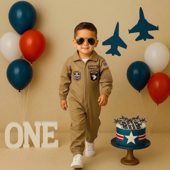 COSTUME PILOTA COMBATTENTE BAMBINI ESERCITO AMERICANO TOP FLIGHT BAMBINI VESTITO - Foto 7