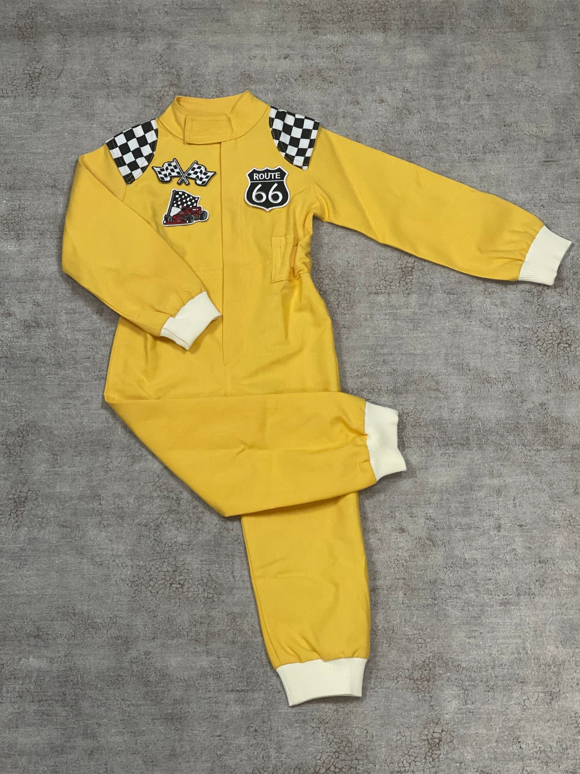 Yellow Custom Race Costume Unisex Race Car Costume With Etsy