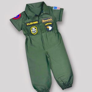 Personalized Aviator Kids Pilot Suit - Air Fighter Pilot Costume - Top One Birthday Outfit - Baby Pilot Costume - Halloween Flight Suit