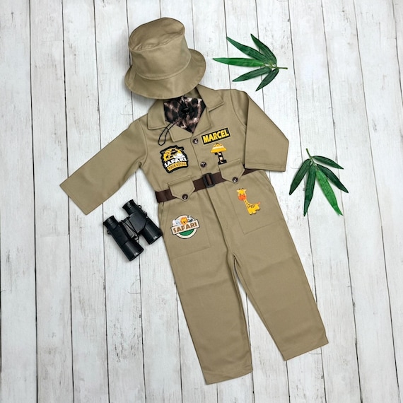 Personalized Safari Outfit - Kids Safari Jumpsuit - Wild One