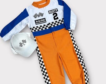 Personalized Named Race Car Outfit - Toddler Race Suit - Halloween Costume - Fast One Birthday - Track Race