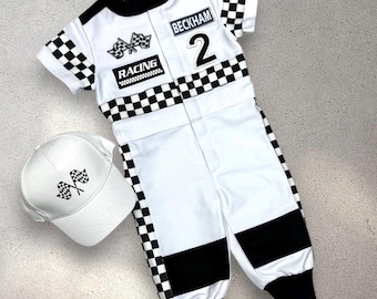 Personalized Race Car Costume - Two Fast Outfit - Halloween Costume - First Lap Birthday