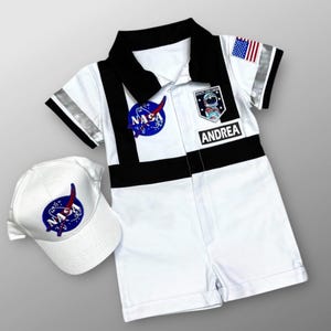 Personalized White Astronaut Kids Costume - Two the Moon Outfit - Toddler Space Themed Birthday Suit - Astronaut Themed Outfit for Halloween