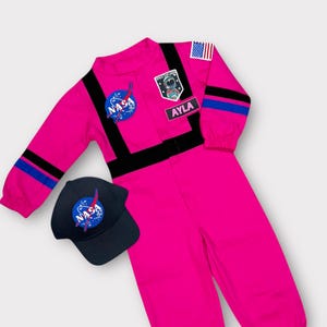 Personalized Pink Astronaut Costume - Space Suit for Girls - Space Explorer Costume - Two the Moon Birthday - Halloween Space Costume