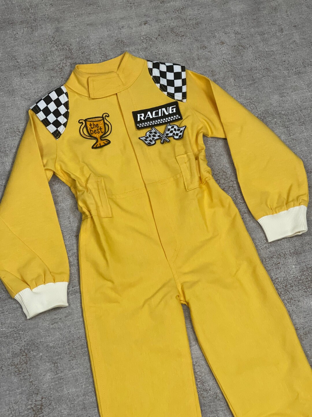 Yellow Custom Race Costume Unisex Race Car Costume With Etsy