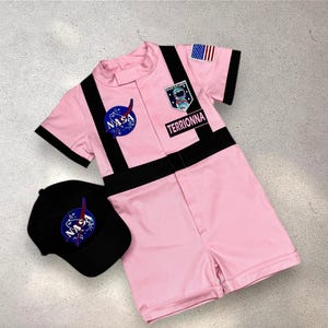 Custom Pink Astronaut Costume - Personalized Space Outfit for Girls - Space Birthday Suit - Two The Moon Birthday or Halloween Costume