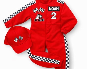Fast One-verjaardagspak - outfit voor peuterverjaardag raceauto - racejumpsuit voor kinderen