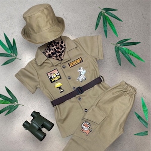 Custom Toddler Safari Suit - Safari Explorer Costume - Kids Safari Adventure Outfit - Junior Zookeeper Suit - Halloween Costume