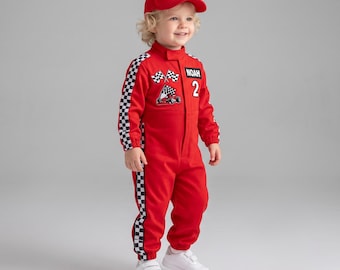 Fast One verjaardagspak - Raceauto verjaardagskostuum voor peuters - Racer romper voor baby's - Halloweenkostuum