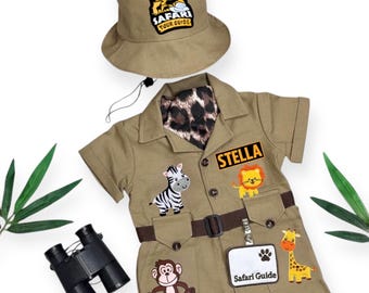 Personalized Safari Outfit for Toddler - Wild One Birthday Safari Costume - Halloween Costume - Safari Explorer