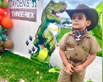 Costume da dinosauro T-Rex per bambini piccoli – Abito giurassico per compleanno, tuta da dinosauro per bambini per Halloween
