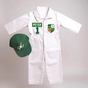 Personalized Golf Suit - Kids Caddy Outfit - Toddler Golf Costume - Hole In One Birthday