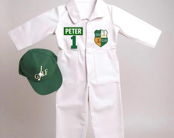 Personalized Golf Suit - Kids Caddie Outfit - Toddler Golf Costume - Hole In One Birthday