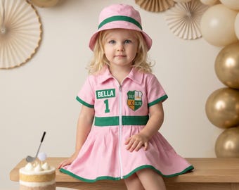 Girls Pink Stripe Masters Inspired Golf Dress, Toddler Preppy Country Club Outfit - Etsy Girls Pink Stripe Masters Inspired Golf Dress, Toddler Preppy Country Club Outfit - Etsy