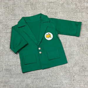 Veste verte à manches longues, costume de blazer vert de maître, costume de golf Cake Smash cadeau 1er anniversaire accessoires photo costume d'halloween combinaison de golf image 1