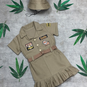 Safari Dress Fancy Safari Costume for Adventurer Girls Safari Guide Safari Explorer Safari Adventure Concept Birthday Halloween christmas image 6