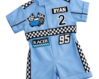 Fast One Birthday Suit - Race Car Birthday Toddler Outfit - Kids Racing Jumpsuit - Halloween Costume
