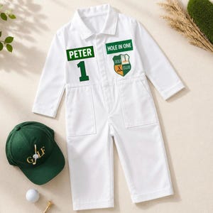 Personalisierter Golfanzug – Caddie-Outfit für Kinder – Golfkostüm für Kleinkinder – Hole-in-One-Geburtstag