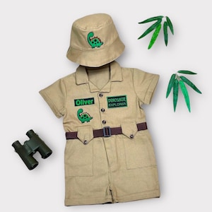 Baby Dinosaur Safari Outfit - Fancy Safari Costume for Kids - Toddler Dinosaur Safari Costume - Wild One Birthday Party - Halloween Costume